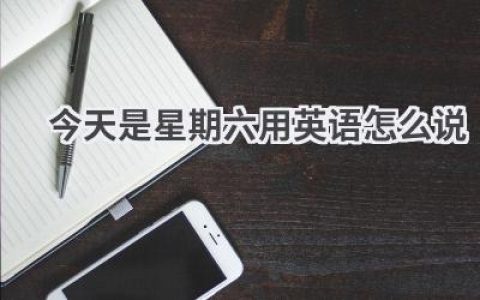 今天是星期六用英语怎么说