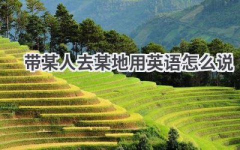 带某人去某地用英语怎么说