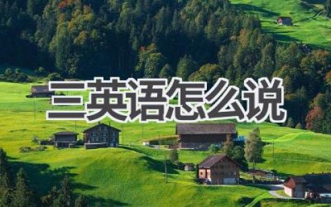 三英语怎么说