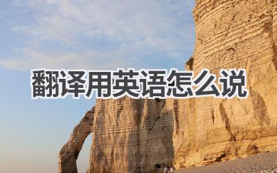翻译用英语怎么说
