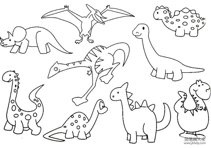 简笔画恐龙图片